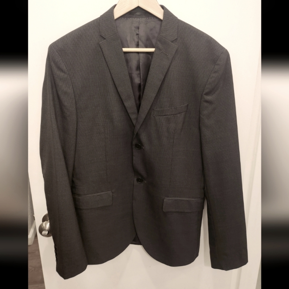H&M Charcoal Gray Blazer Jacket - Mens 42R slim